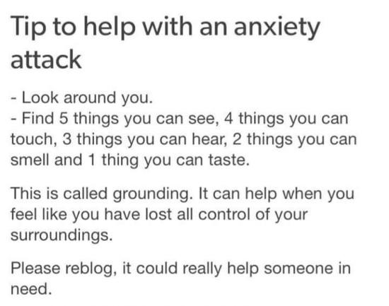 How can I calm down during a panic attack?