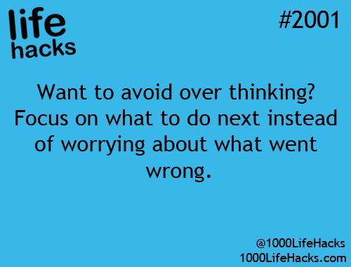 How can you train your mind not to over-think? 